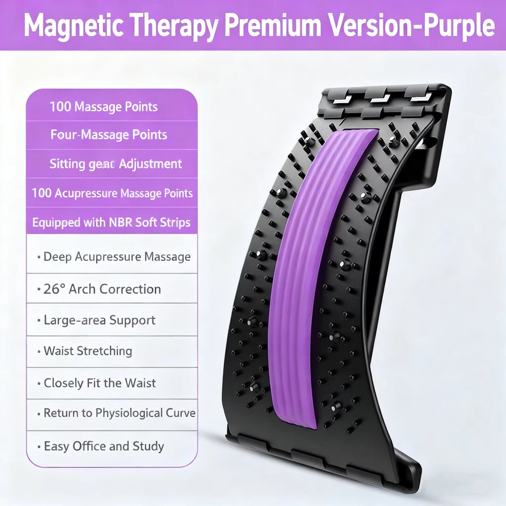 Lumbar Support Back Massager for Spine Pain Relief Vertebral Relaxer Lower Traction Stretcher Corrects Waist Relaxation