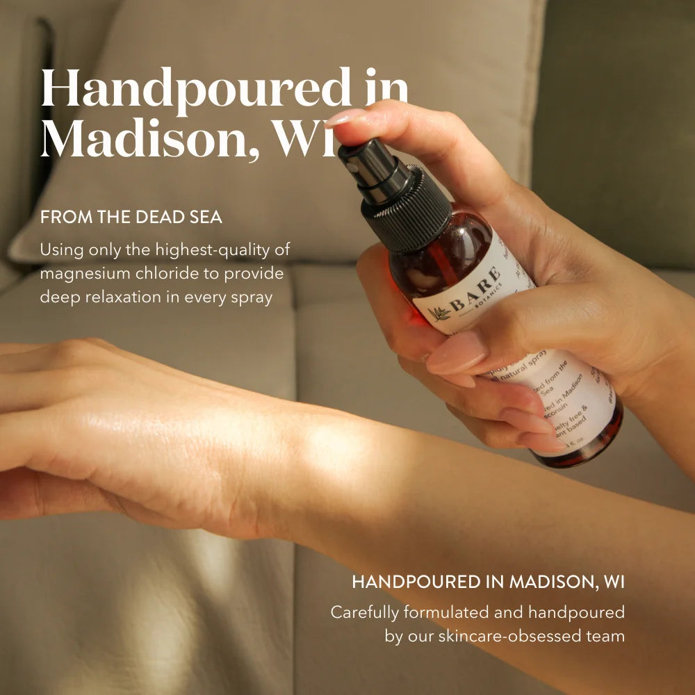 Magnesium Oil Spray Unscented 4 Fl Oz | Sourced from the Dead Sea, Made in Wisconsin