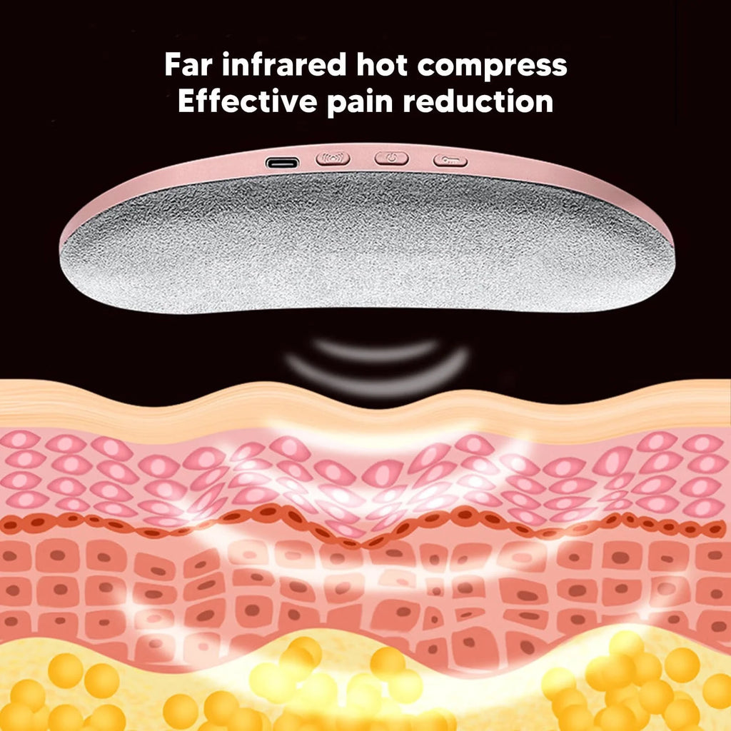 Heating Pad for Period Cramps,Menstrual Heating Pad with 3 Heat Levels & 4 Massage Modes,Portable Heating Pad,Cordless Heating Pad,Cramps Heating Pad Women for Bellyful,Waist,Back,Neck