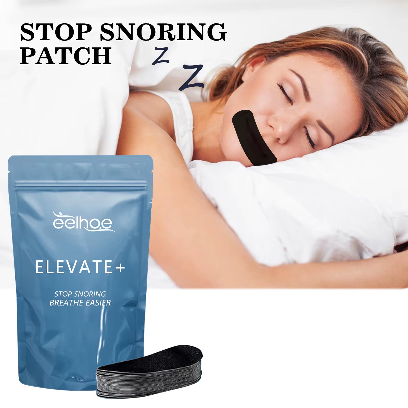 Anti-Snoring Patches to Stop Snoring Mouth Tape Sleeping Smooth Breathing Night Sleep Improvement Nose Breathe Strips