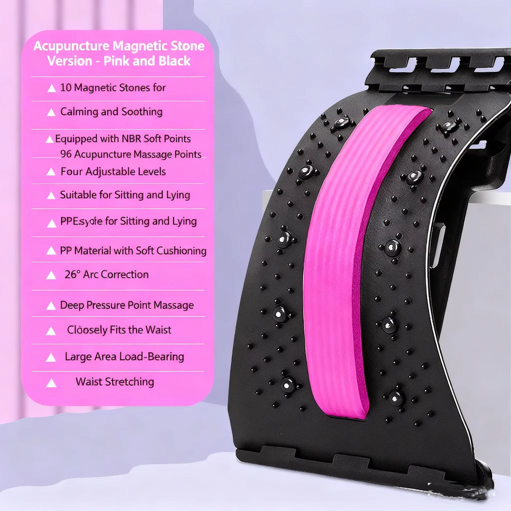 Lumbar Support Back Massager for Spine Pain Relief Vertebral Relaxer Lower Traction Stretcher Corrects Waist Relaxation